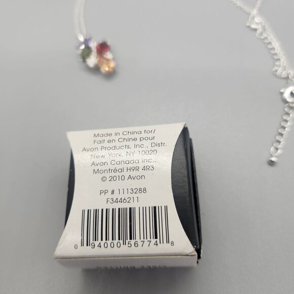 Dare to Dazzle Pendant Necklace by AVON w Chain Stunning Sparkle Bright Colorful - Picture 5 of 8